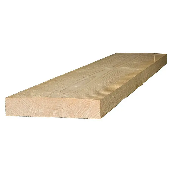 Baudiele - 300 x 20 x 4 cm, Fichte, Sägerau - Linke Seitenansicht