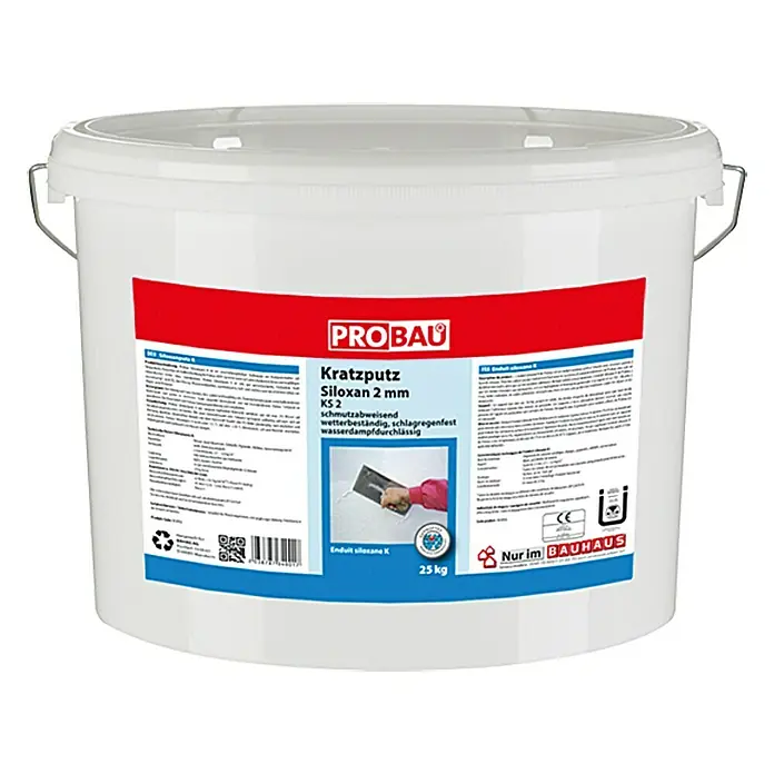 Probau WDVS-Kratzputz - Körnung: 2 mm, 25 kg - Vorderansicht
