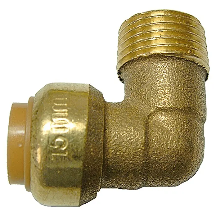 Steck-Übergangswinkel IA - Durchmesser: 15 mm, ½″, 90 °, Muffe und Außengewinde