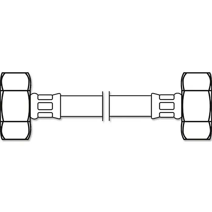 Flexo Anschlussschlauch - ¾″/¾″, Länge: 50 cm - Vorderansicht
