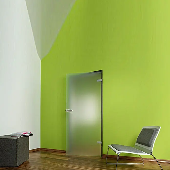 Diamond Doors Glasdrehtür Luminato - 834 x 1.972 mm, DIN Rechts, Einscheibensicherheitsglas (ESG), Bandbohrung/Bänder: Studio 2-teilig