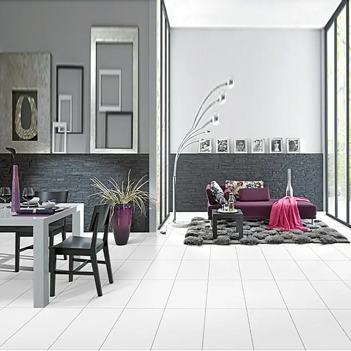 LOGOCLIC Ceramico Laminado AC4-32 Blanco - 1.285 x 327 x 8 mm, AC4
