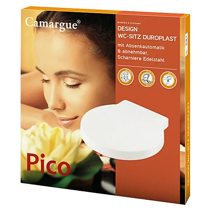 Camargue WC-Sitz Pico - Mit Absenkautomatik, Duroplast, Abnehmbar, Weiß