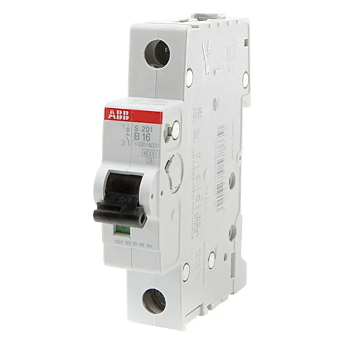 ABB System pro M compact Sicherungsautomat S200 B16A - 16 A, 1-polig, 10 Stk. - Vorderansicht