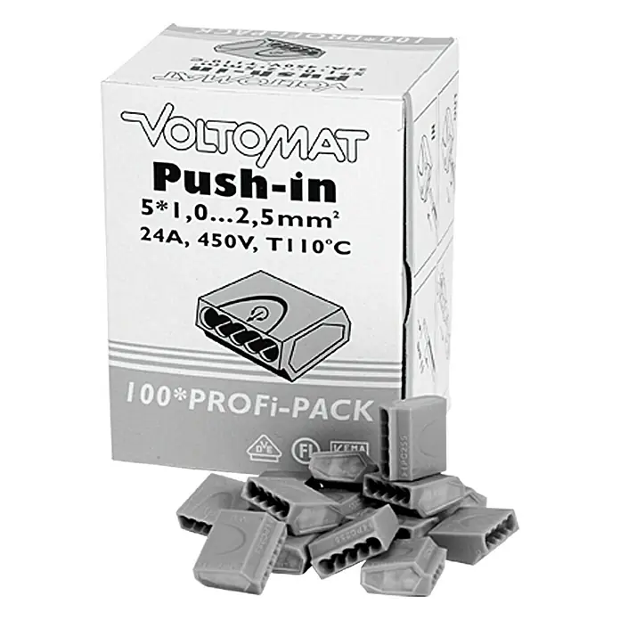 Voltomat Spojnica za žicu - Broj vodiča: 5 Kom., Poprečni presjek: 1 - 2,5 mm², 100 Kom.