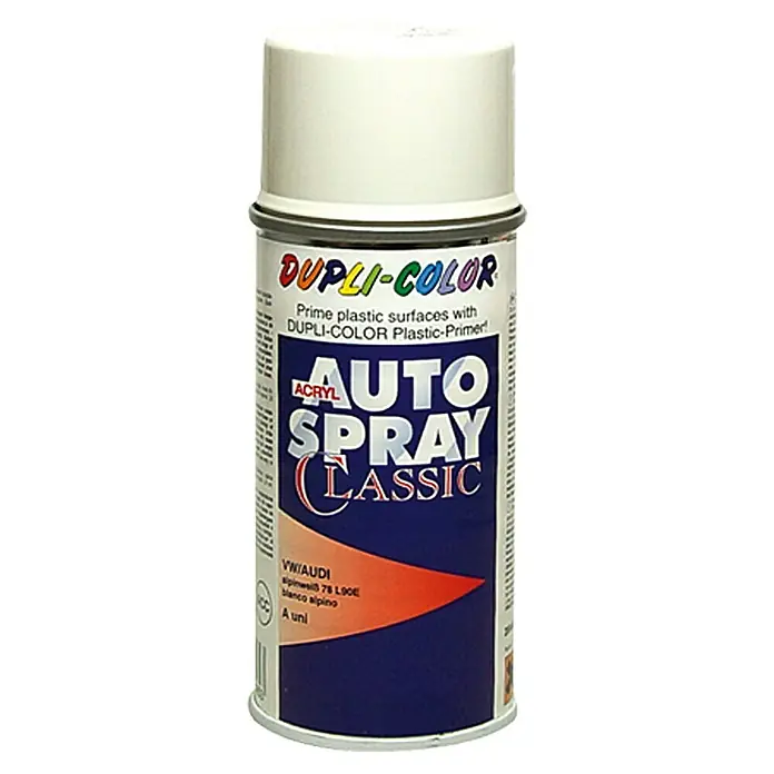 Dupli-Color Acryl-Autospray Classic - Audi/VW, Alpinweiß, 150 ml - Vorderansicht