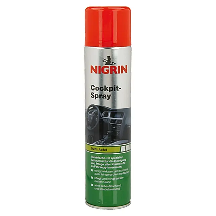 Nigrin Sprej za kokpit - 400 ml, Jabuka - Pogled sprijeda