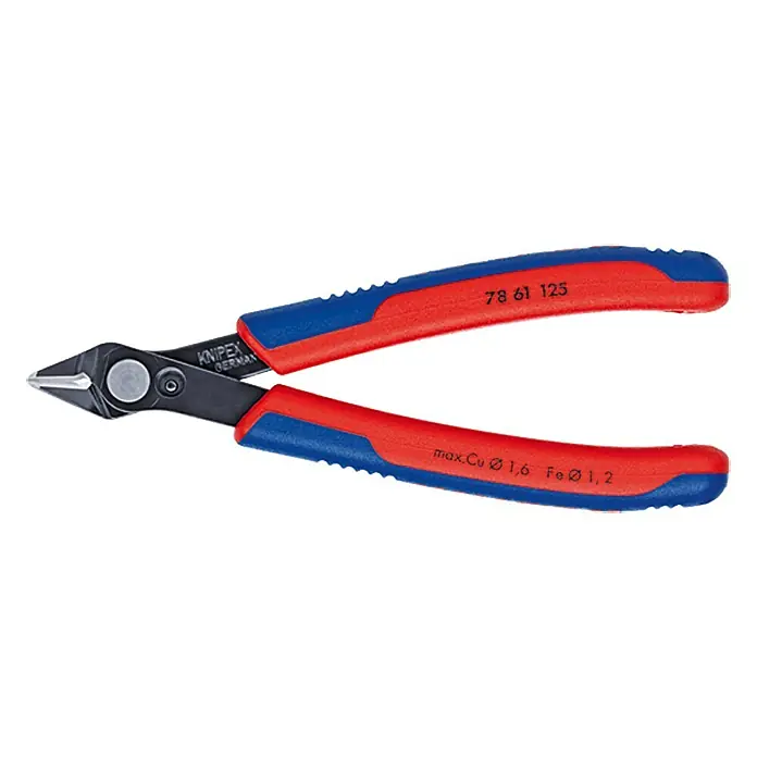 Knipex Kliješta za skidanje izolacije Super-Knips - Duljina: 125 mm, Materijal ručke: Višekomponentna čahura - Pogled sprijeda