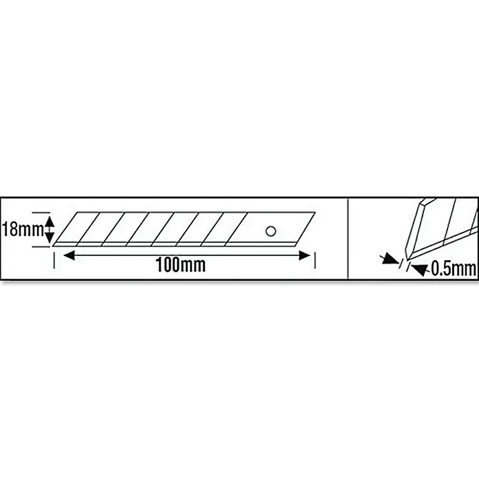 Wisent Cuttermesser MA 130 - Klingenbreite: 18 mm, Klingenstärke: 0,5 mm