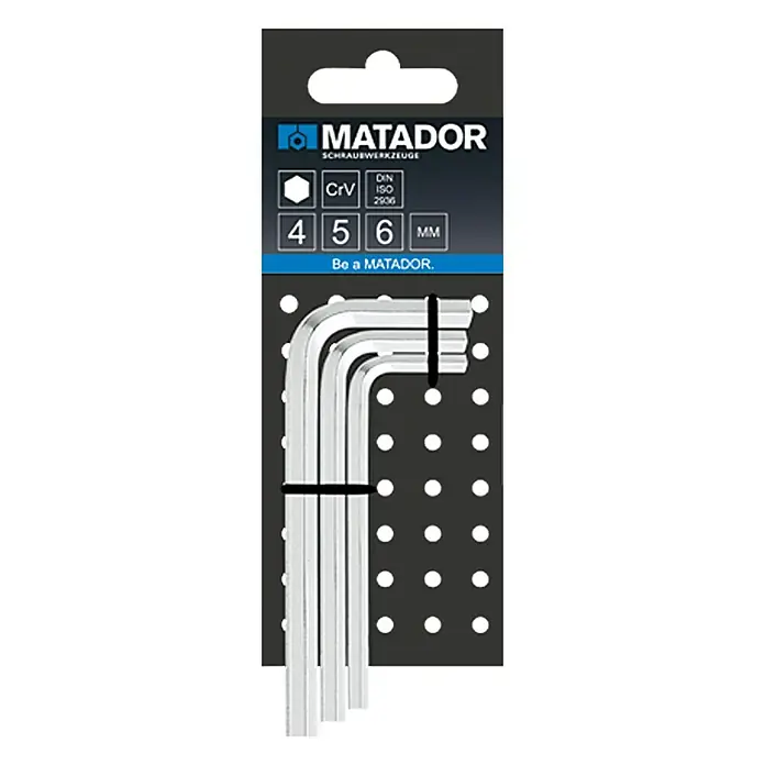 Matador Set imbus ključeva - 3 -dij., 4/5/6 mm, Unutarnje šesterokutno - Pogled odozgo