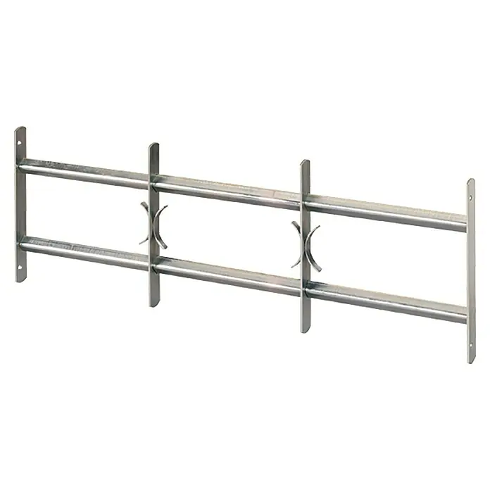 Stabilit Ausziehfenstergitter - Auszugslänge: 100 cm - 150 cm, Höhe: 300 mm, Winkeleisen - Vorderansicht