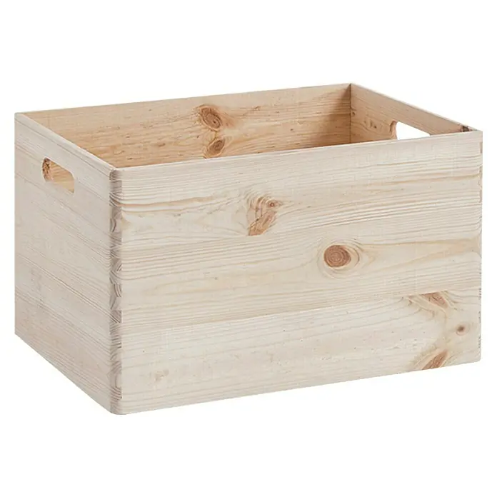 Zeller Kutija za slaganje - D x Š x V: 40 x 30 x 24 cm, L, Crnogorično drvo - Pogled sprijeda