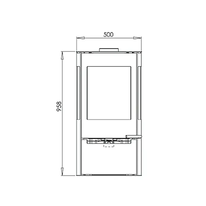 Aduro Kaminofen 9 Air - 6 kW, Raumheizvermögen: 334 m³, Schwarz - Detailaufnahme