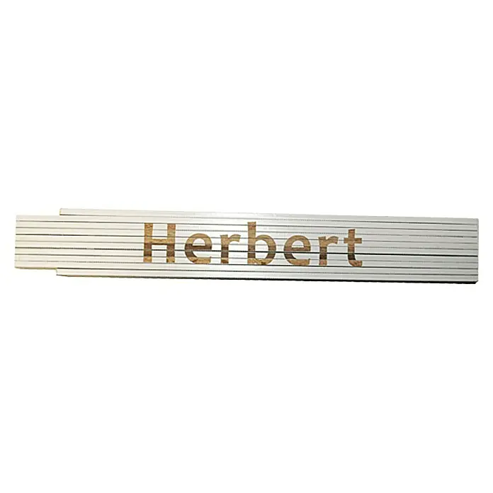 Zollstock - Aufdruck: Herbert, 2 m - Rechte Seitenansicht