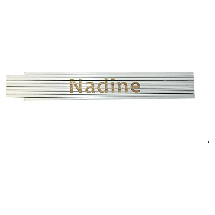 Zollstock - Aufdruck: Nadine, 2 m - Ansicht von oben