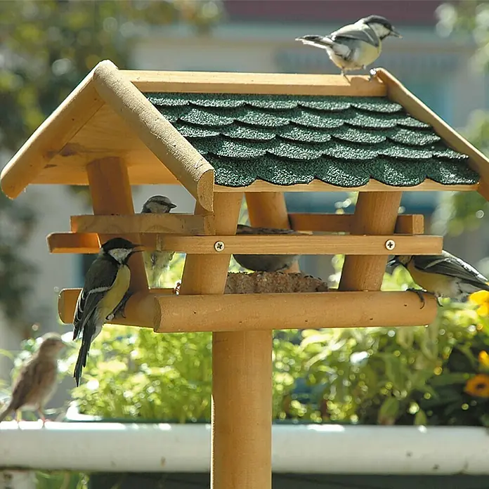 Dobar Vogelfutterhaus mit Ständer - 37 x 28 x 101 cm, Vogelhausständer - Anwendungsbeispiel