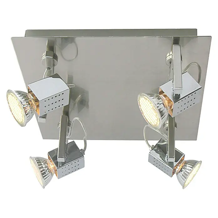 Tween Light Regleta LED Squardona 4 - 12 W, L x An x Al: 25,5 x 25,5 x 12,5 cm, Cromo, Blanco cálido - Vista ascendente
