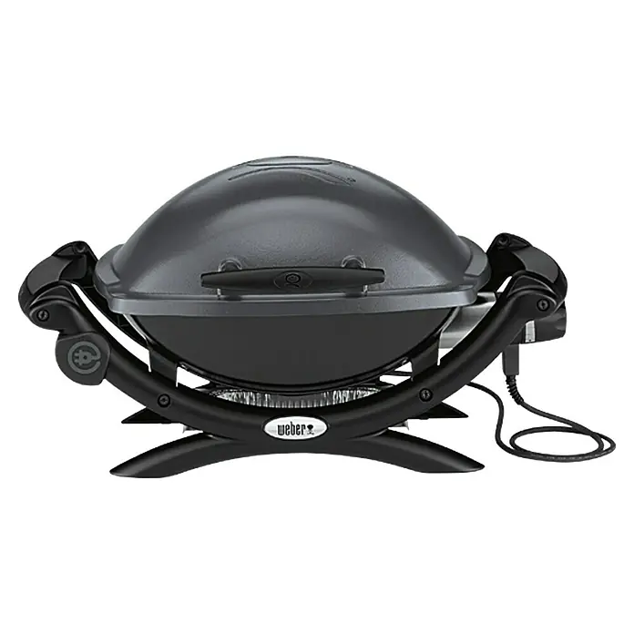Weber Električni roštilj Q 1400 - 2,2 kW, Dimenzija rešetke za pečenje: 43 x 32 cm, Tamnosive boje - Pogled sprijeda