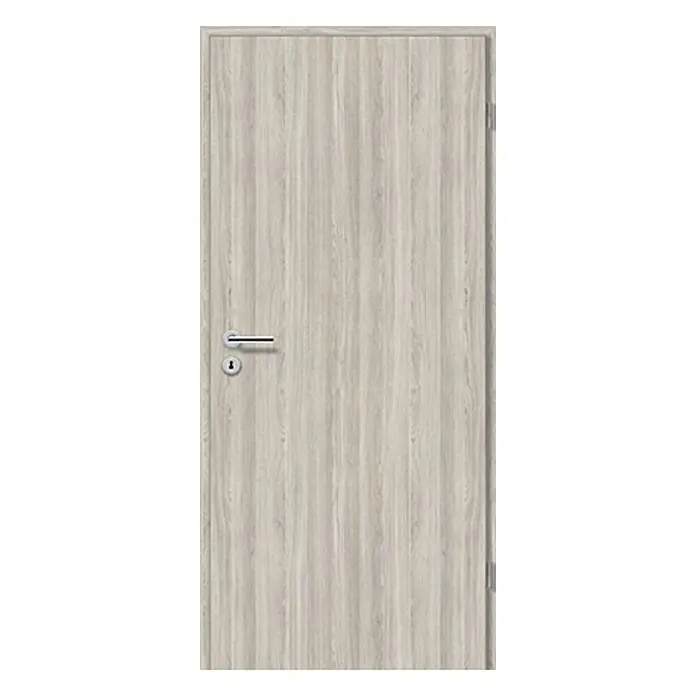 GetaDoor Lamineo Zimmertür GLN 38 - 735 x 1.985 mm, DIN Anschlag: Rechts, Eiche Silber, Mittellage: Röhrenspan - Vorderansicht