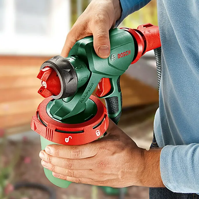 Bosch Sustav za prskanje boje PFS 3000-2 - Prikladno za: Sve vrste boja, Snaga potrošnje: 650 W, 1.000 ml - Pogled s lijeve strane