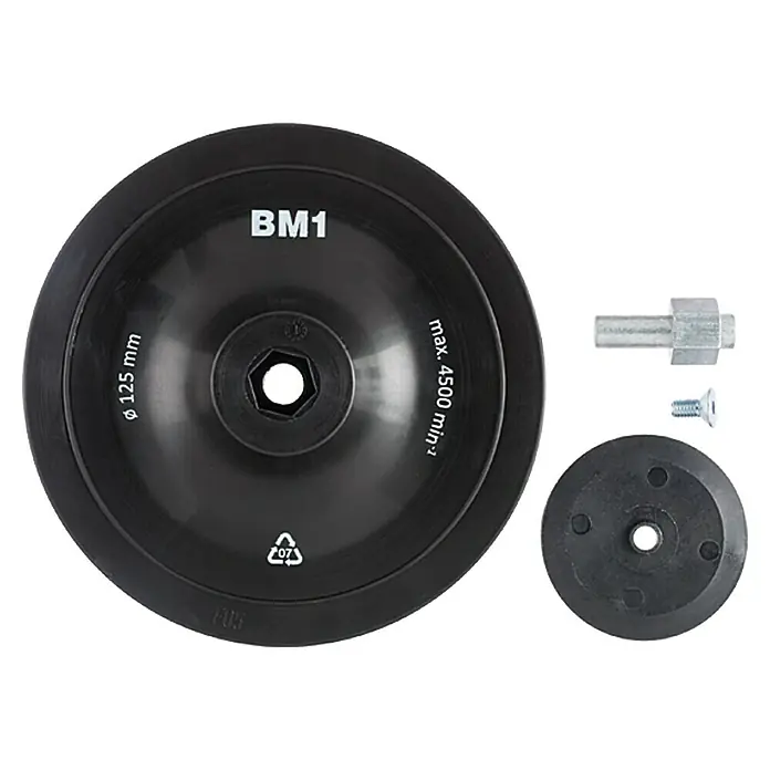 Craftomat Schleifteller - Durchmesser: 125 mm, Durchmesser Schaft: 8 mm - Detailaufnahme