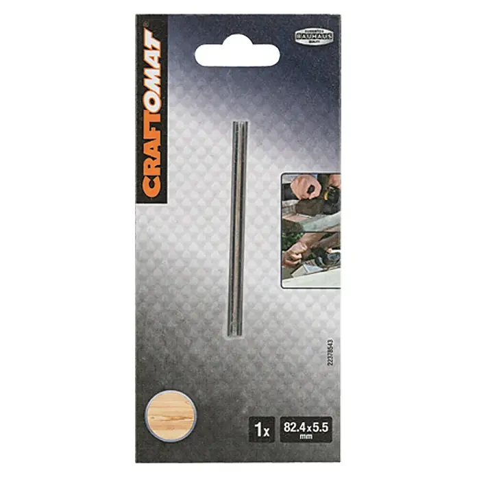 Craftomat Zamjenski nož za blanju - 1 Kom., 82,4 x 5,5 mm - Pogled sprijeda