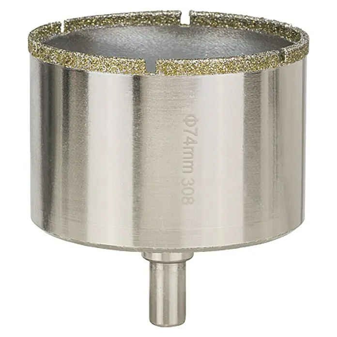 Craftomat Dijamantna kruna za bušenje rupa Keramik - 74 mm, Dubina reza: maks. 35 mm - Pogled sprijeda