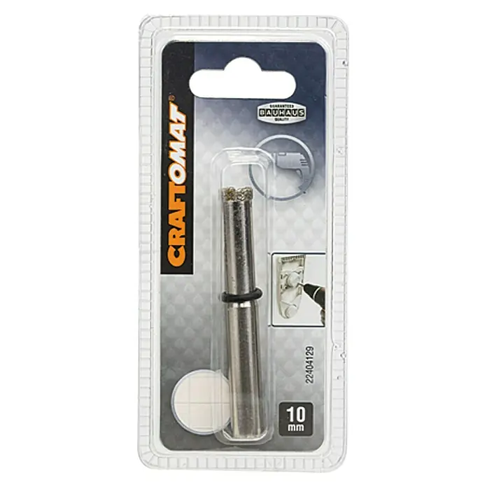 Craftomat Dijamantno svrdlo za mokro bušenje Keramik - 10 mm, Promjer brtve: 10 mm - Pogled sprijeda