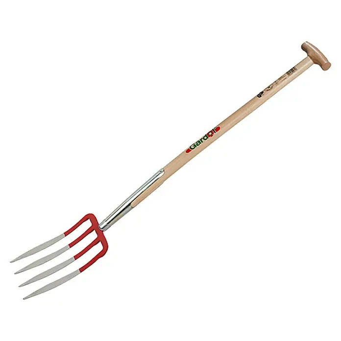 Gardol Spatengabel - Arbeitsbreite: 28 cm, Anzahl Zinken: 4, Langstiel - Linke Seitenansicht