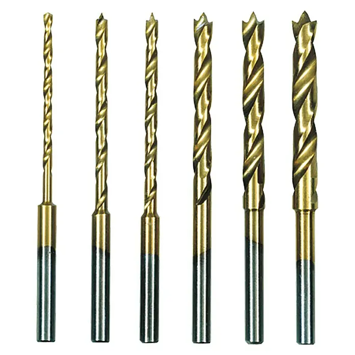 Proxxon Spiralbohrersatz 28876 - 6 -tlg., Titanbeschichtet - Vorderansicht