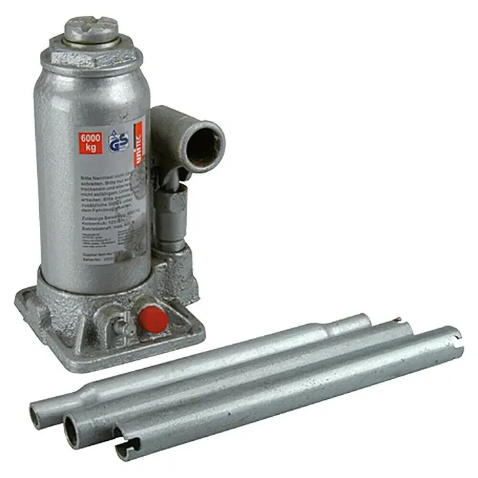 UniTEC Hydraulischer Flaschenwagenheber - Tragkraft: 5.000 kg - Vorderansicht