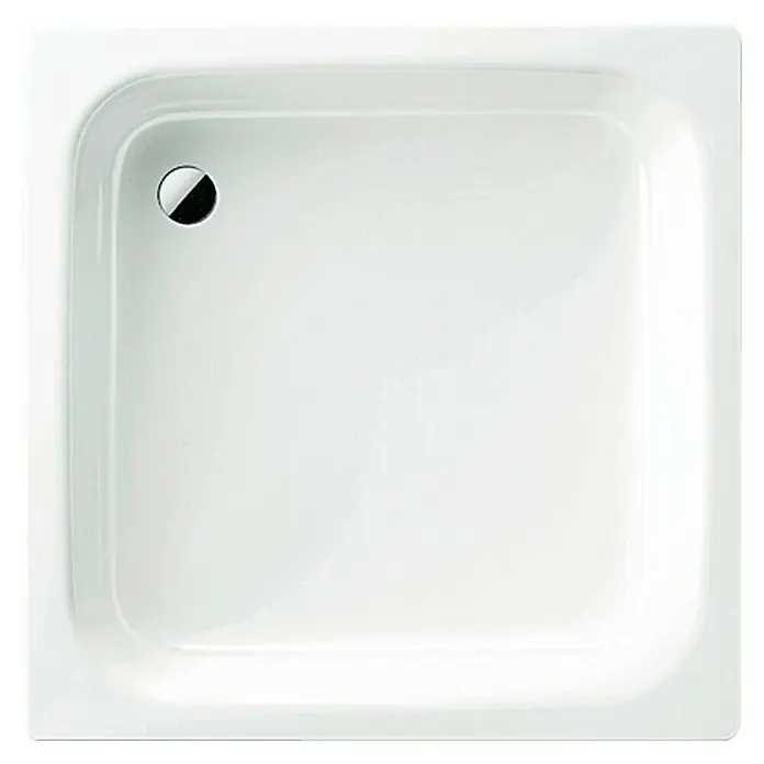 Kaldewei Duschwanne - L x B: 75 x 80 cm, Stahl, Weiß - Vorderansicht