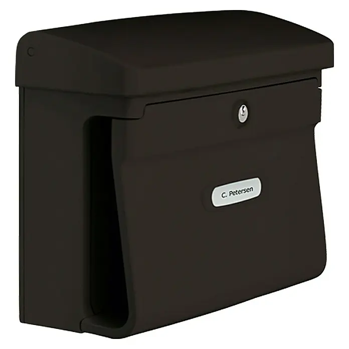 Burg-Wächter Briefkasten Bremen - 420 x 155 x 320 mm, Braun, Format Einwurf: DIN C4, 330 x 30 mm - Linke Seitenansicht