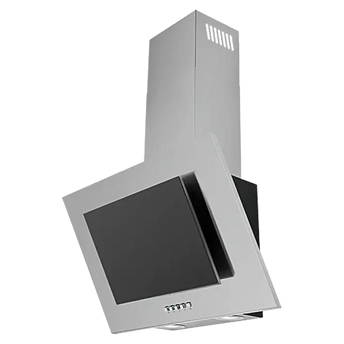 Respekta Schräghaube CH 2060 S-B - Breite: 60 cm, Max. Luftleistung: 302,6 m³/h im Normalbetrieb, Schwarz/Silber