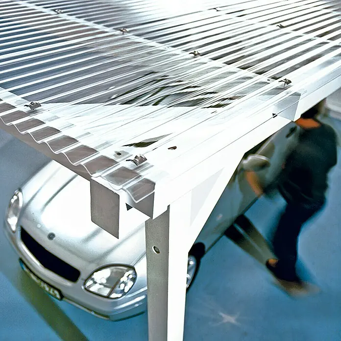 PLEXIGLAS® Valovita ploča Resist - 250 cm x 104,5 cm x 1,8 mm, Akrilno staklo (PMMA), Prozirno, Glatko, 76/18 mm, Okrugli oblik