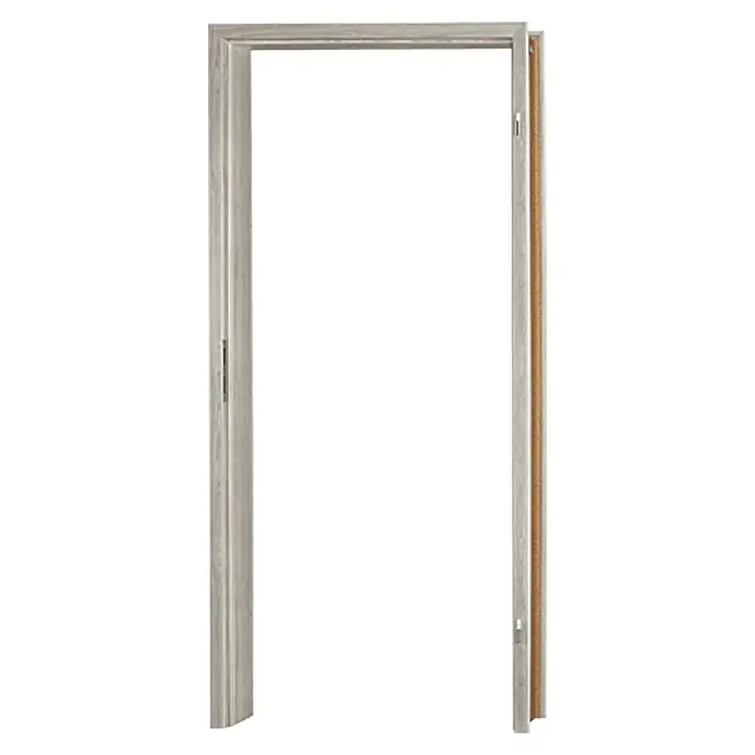 GetaDoor Lamineo Türzarge GLN 38 - 860 x 1.985 mm, Wandstärke: 145 mm, DIN Anschlag: Links/Rechts, Eiche Silber - Vorderansicht