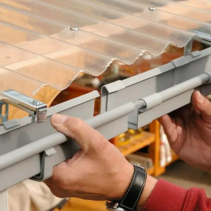 Marley Wellplattenhalter - 2 Stk., Metall - Vorderansicht