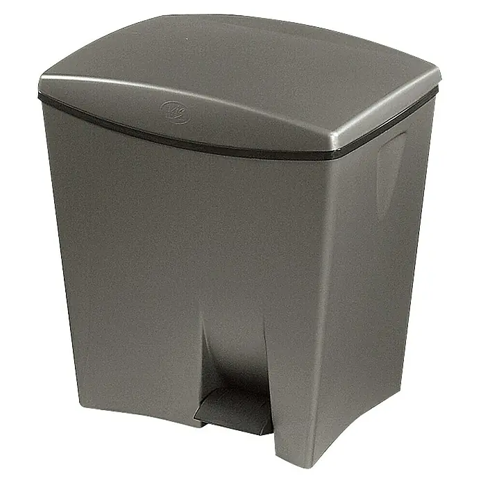 KIS Kanta za otpad s nožnim mehanizmom Duetto - 20 l + 10 l, Antracit-metal, Kutno, Plastika