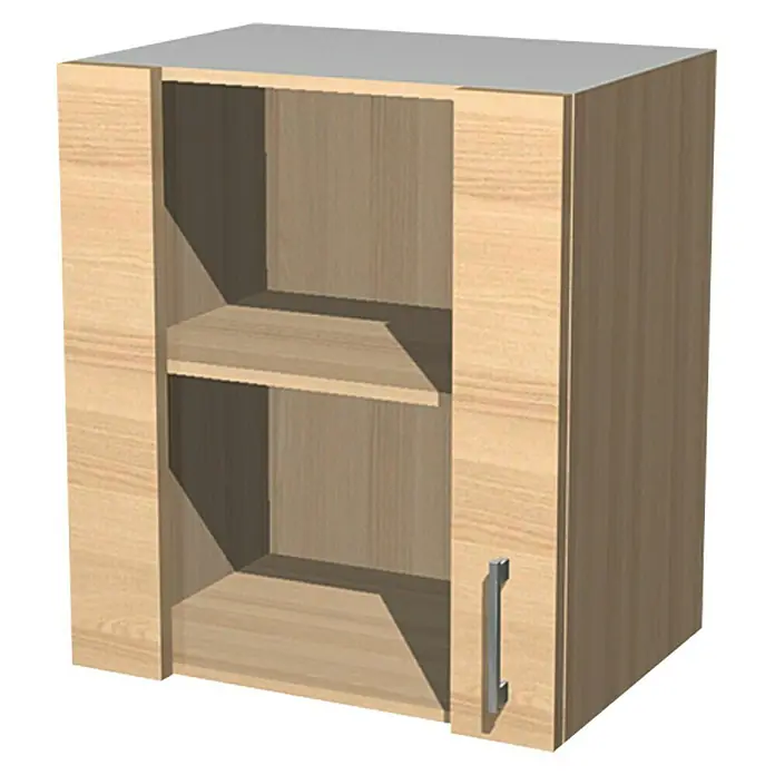 Flex-Well Sofia Glas-Hängeschrank - 32 x 50 x 54 cm, Dekor Front: Akazie