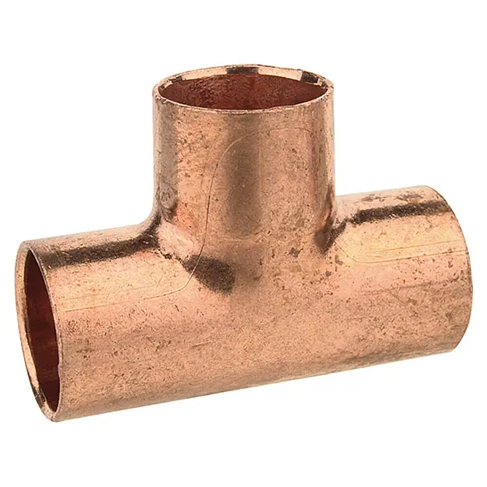 Kupfer-T-Stück 5130 - Durchmesser: 18 mm - Vorderansicht