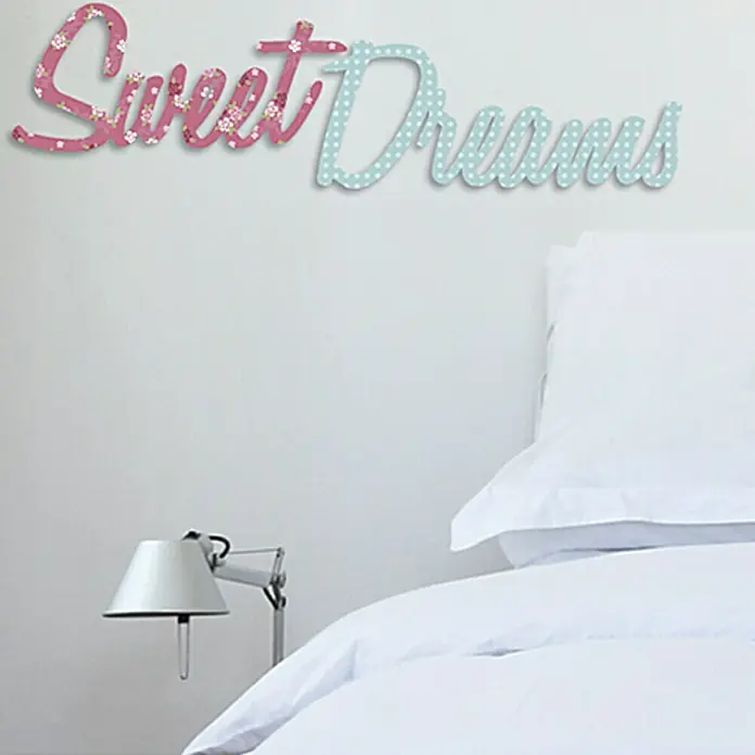 Wanddeko - Sweet Dreams, Bunt, 60 x 15 cm - Vorderansicht