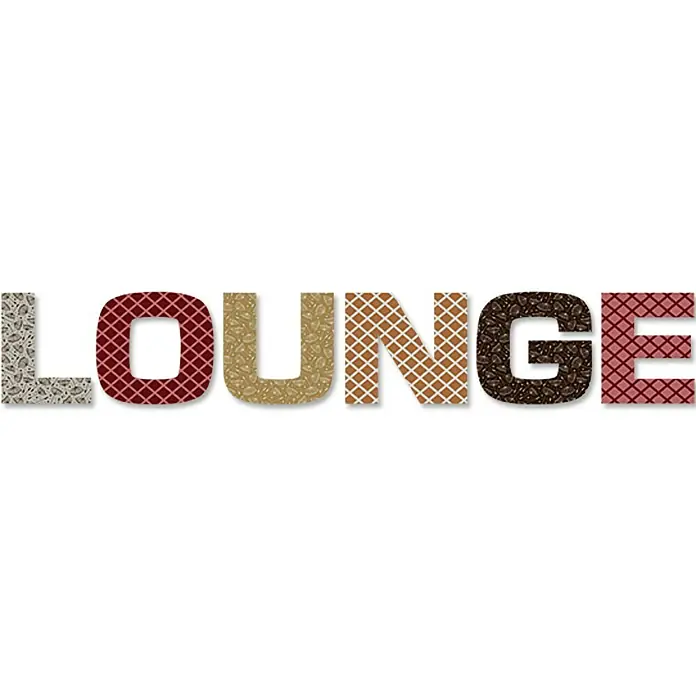 Wanddeko - Lounge, Bunt, 120 x 25 cm - Vorderansicht