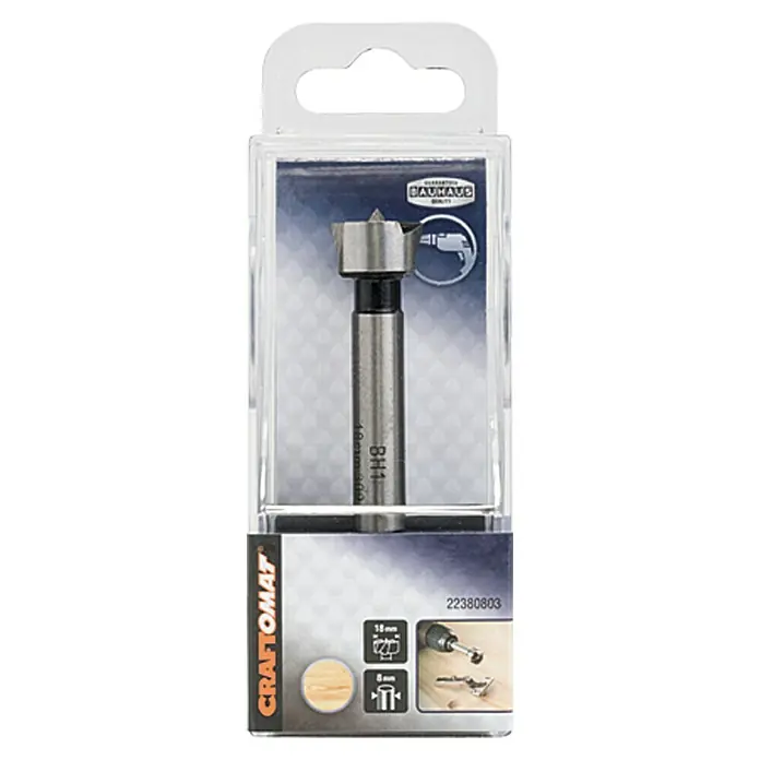 Craftomat Forstner svrdlo - Promjer: 18 mm, Promjer brtve: 8 mm - Pogled sprijeda