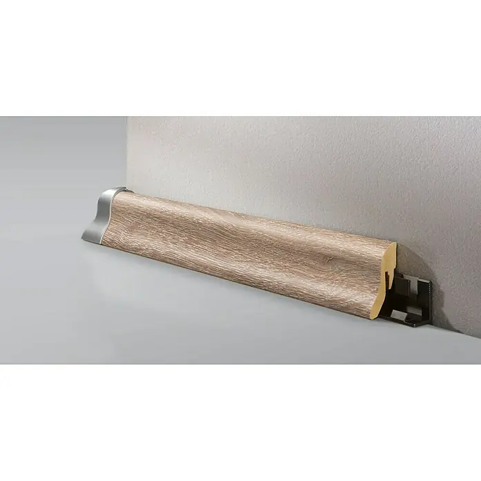 LOGOCLIC Podna kutna lajsna K40 hrast Marina - 2,6 m x 22 mm x 40 mm - Živopisni prikaz