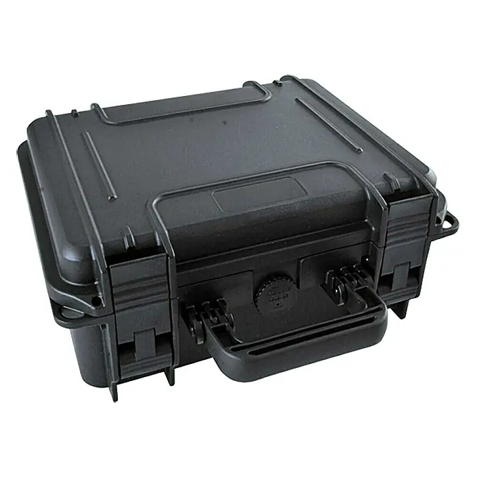 Wasserdichter Koffer MAX 430 mit Einlage - L x B x H: 464 x 366 x 176 mm, Mit Würfelschaumstoffeinlage, Schwarz, Kunststoff