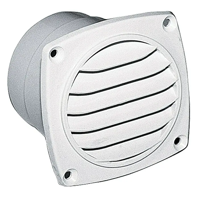 Talamex Ventilatierooster - 92 x 92 mm, Wit, Slangdiameter: 75 mm