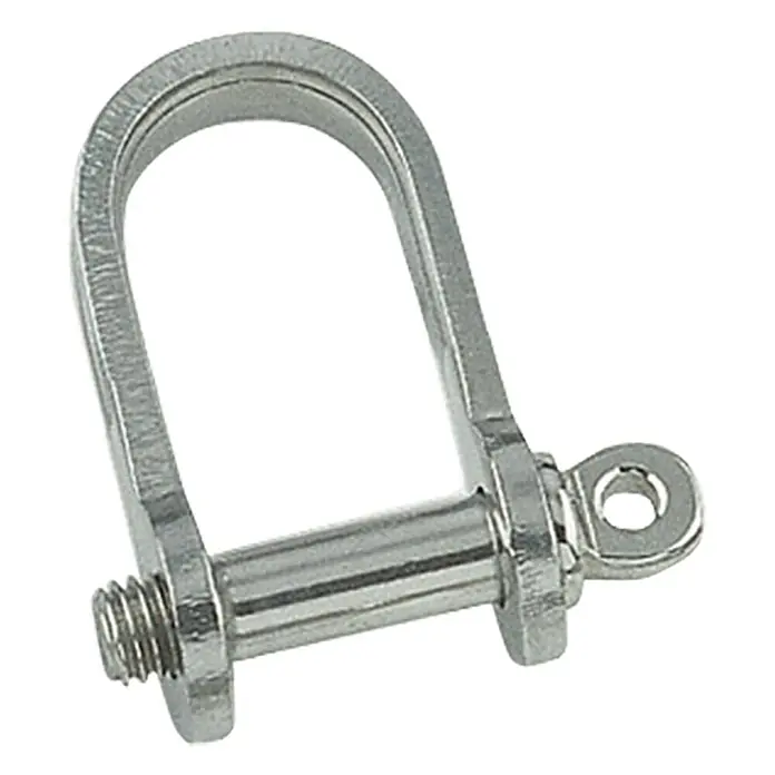 Flachschäkel - Bolzendurchmesser: 6 mm, Flach, kurz, Edelstahl, A4