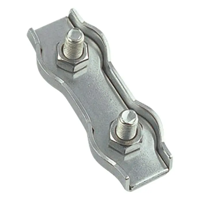 Drahtseilklemme Duplex - Für Seildurchmesser: 6 mm, Länge: 63 mm, Edelstahl, A4, 1 Stk.