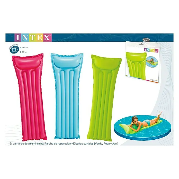 Intex Colchoneta - L x An: 183 x 69 cm, Colores surtidos