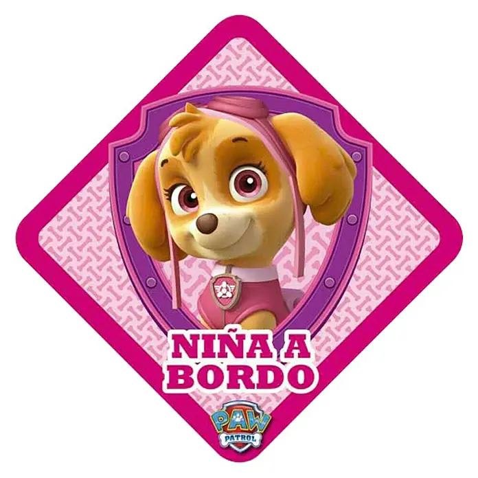 Etiqueta adhesiva Niña a Bordo - Rosa
